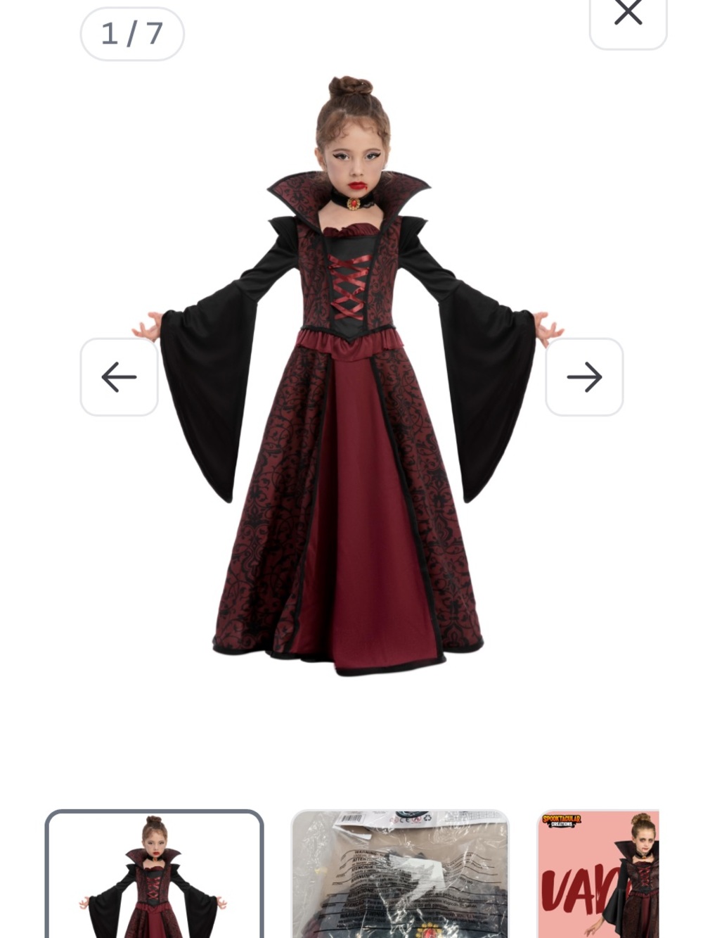 Vintage Royal Vampire Costume